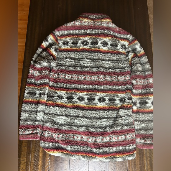 Men’s Western Print Fleece ¾ Zip Sweater - Picture 3 of 5